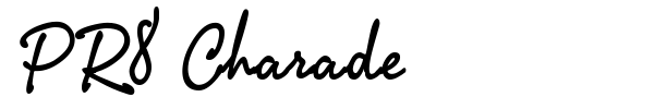 PR8 Charade font preview